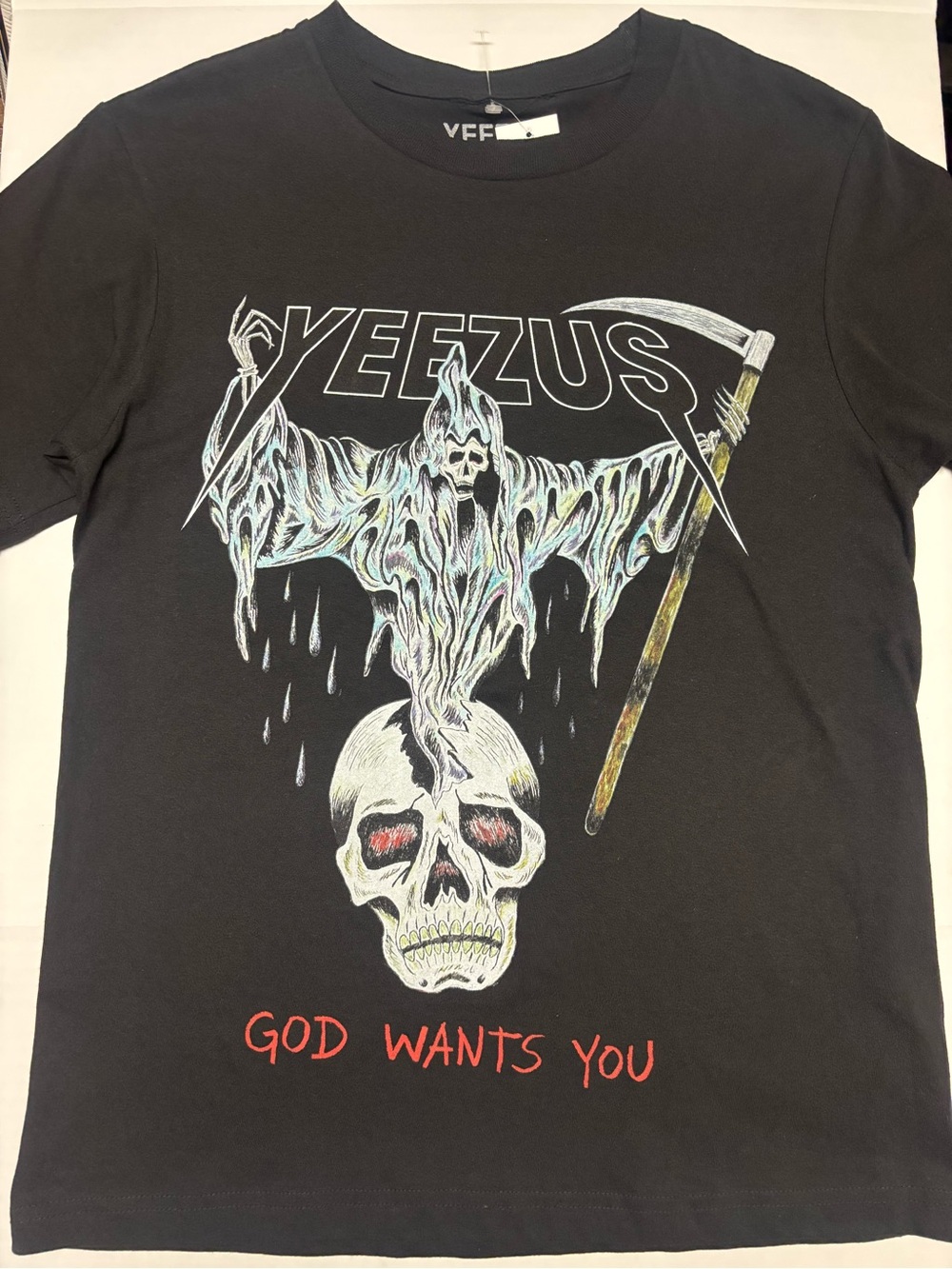 Yeezy Kanye West Yeezus  2013 Tour Graphic Tee Grim Reaper